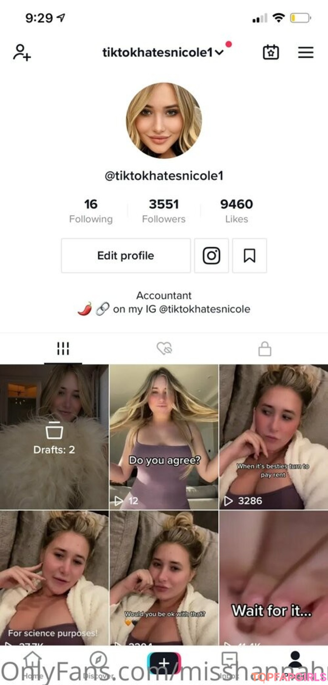 Nacktes geleaktes OnlyFans-Foto von Misshannahnicoleee #1263