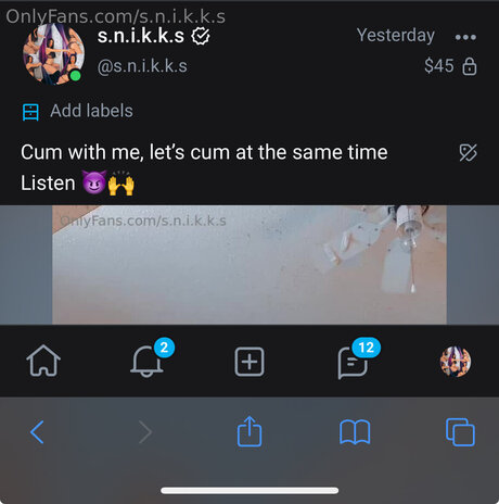 Nacktes geleaktes OnlyFans-Foto von S N I K K S