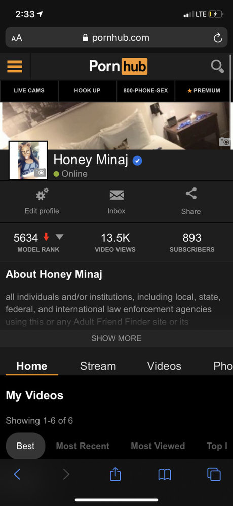 Nacktes geleaktes OnlyFans-Foto von Honey Minaj