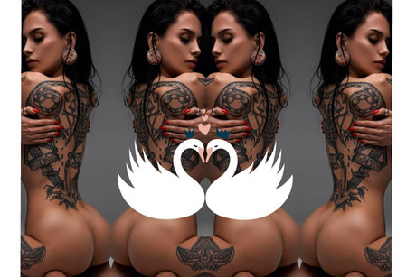 Nacktes geleaktes OnlyFans-Foto von Tattoed Skinny
