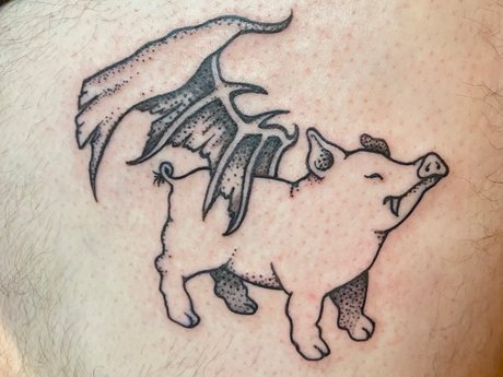 Nacktes geleaktes OnlyFans-Foto von The Inked Pig