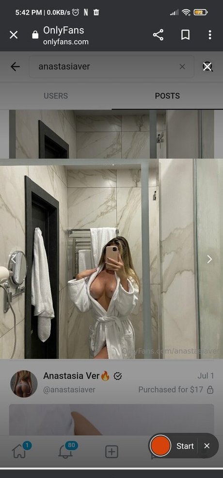 Nacktes geleaktes OnlyFans-Foto von Anastasiaver