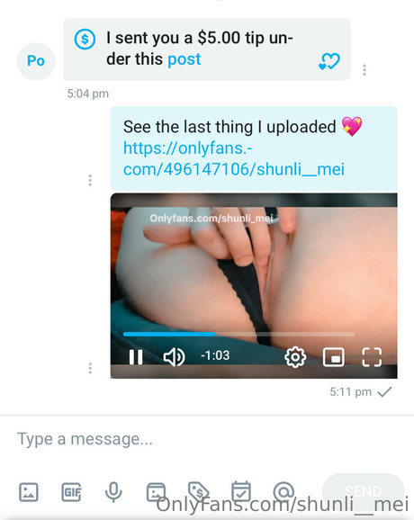 Nacktes geleaktes OnlyFans-Foto von Shunli Mei