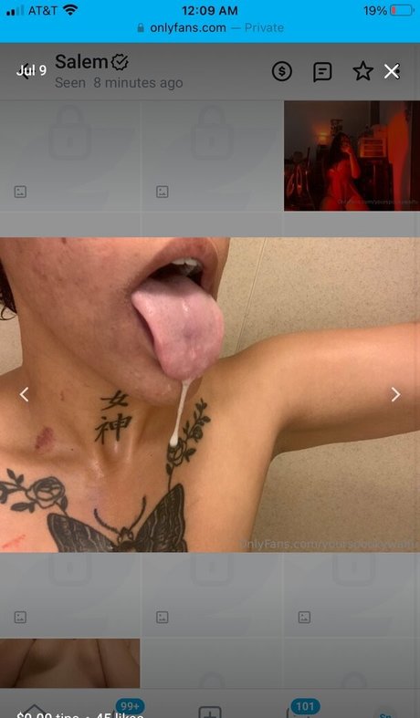 Nacktes geleaktes OnlyFans-Foto von Yourspookywaifu